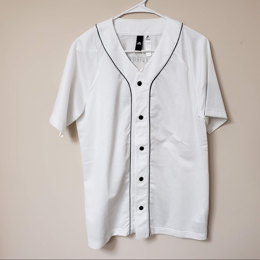 White Adidas jersey